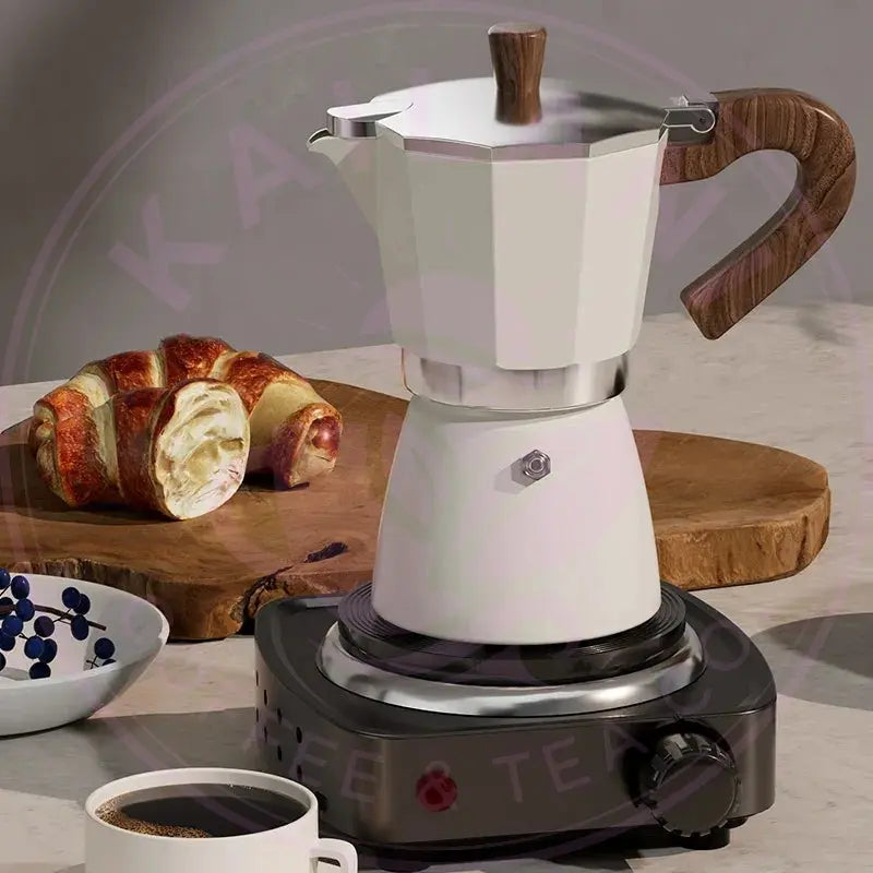 DecorBites™ 300ml Classic Coffee Machine by GIANXI: Aluminum Italian Stove Top Mocha Pot Decorbites