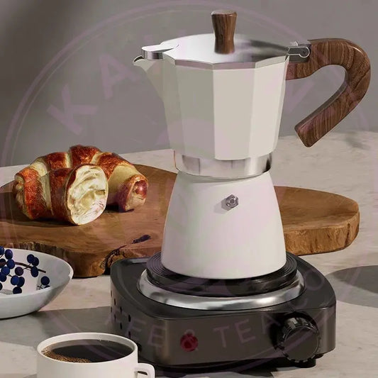 DecorBites™ 300ml Classic Coffee Machine by GIANXI: Aluminum Italian Stove Top Mocha Pot Decorbites