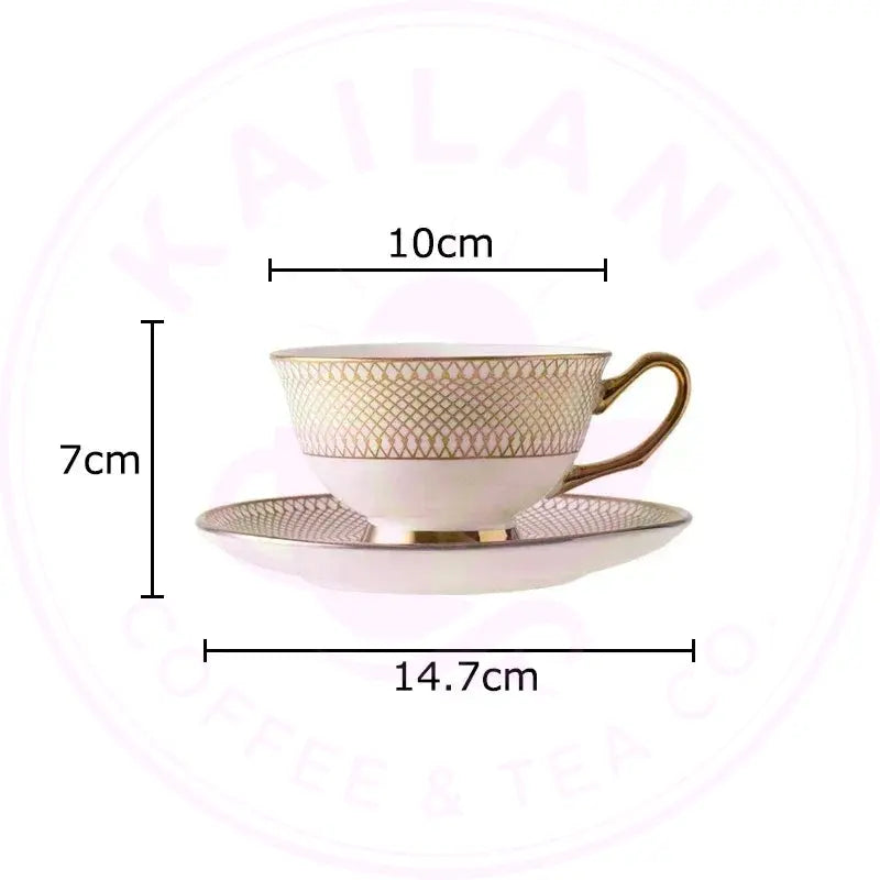 Gold Ceramic Tea Set - Elegant Teapot - Kailani Coffee & Tea Co.