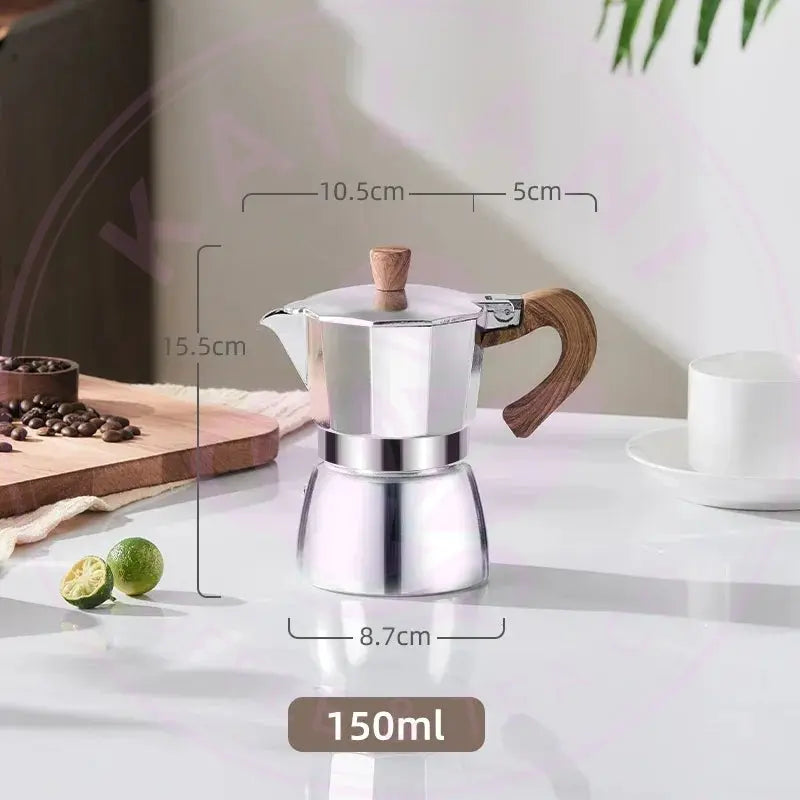 DecorBites™ 300ml Classic Coffee Machine by GIANXI: Aluminum Italian Stove Top Mocha Pot Decorbites
