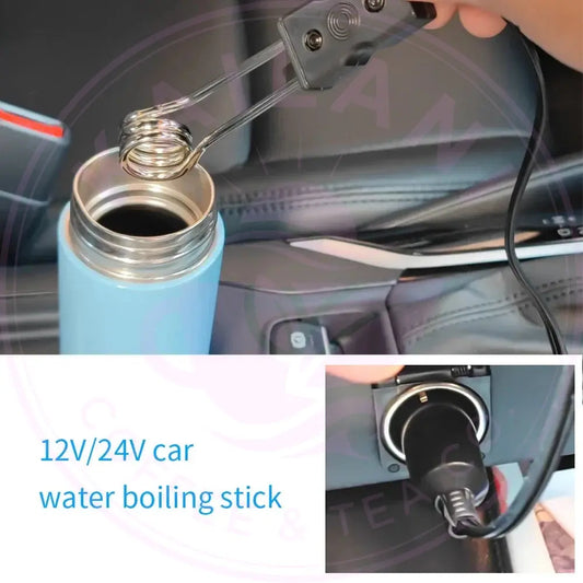 Portable Car Immersion Heater – 12V/24V Electric Coffee & Water Warmer