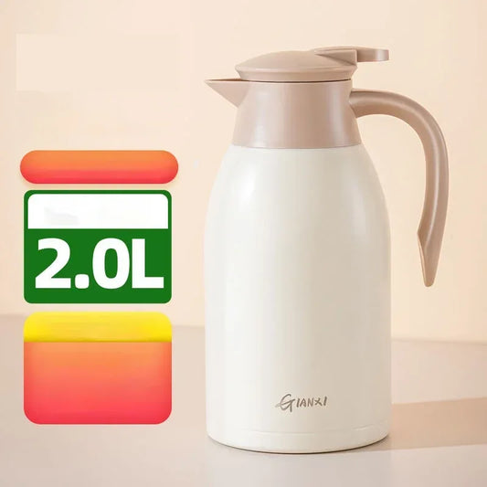 2000ML Mega Thermal Pot - 48-Hour Hot & Cold Insulated Coffee Teapot - Kailani Coffee & Tea Co.