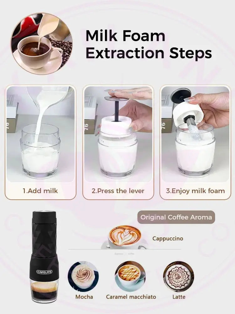 Portable Coffee Machine - 3in1 Manual Espresso Maker WTN Essentials