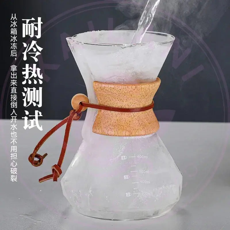 Diamond Glass Pour Over Coffee Maker - Brew Like a Barista at Home! - Kailani Coffee & Tea Co.