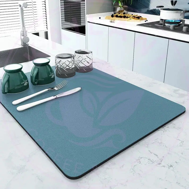 DecorBites™ Coffee Mat: Absorbent Dish Drying Mat for Kitchen Counter, Bar, Coffee Machine Decorbites
