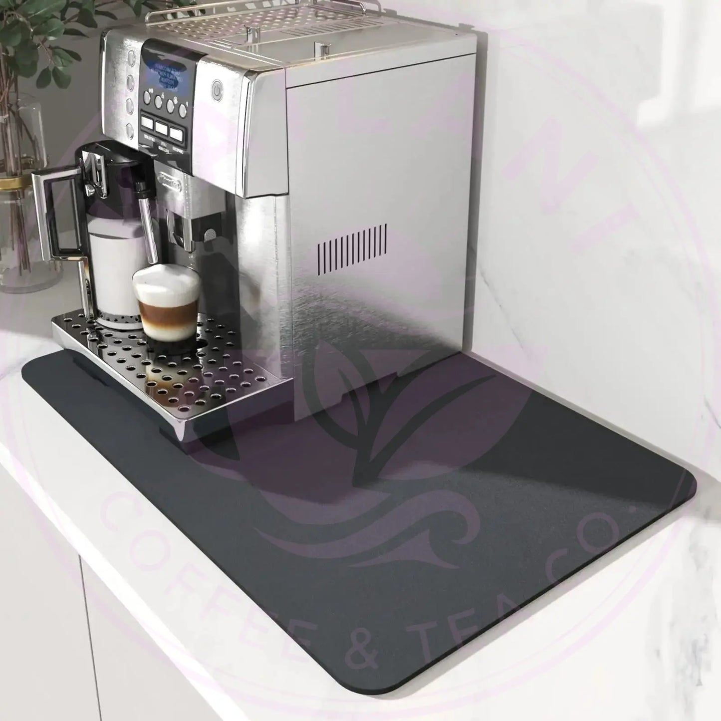 DecorBites™ Espresso Machine Mat Absorbent Kitchen Coffeware for Countertops Decorbites
