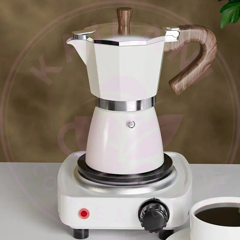DecorBites™ 300ml Classic Coffee Machine by GIANXI: Aluminum Italian Stove Top Mocha Pot Decorbites