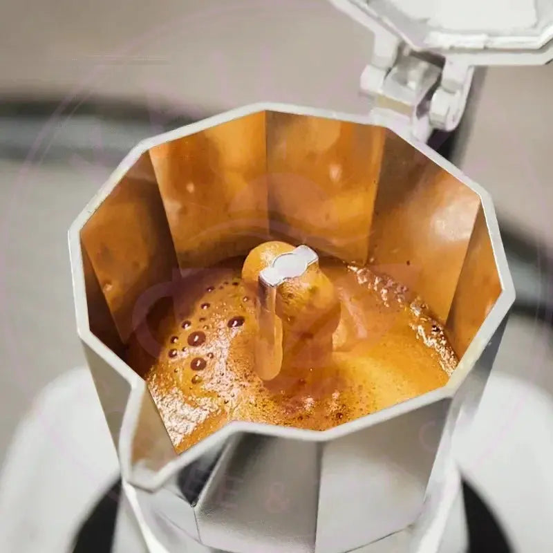 Moka Pot - Italian Octagonal Stainless Steel Coffee Maker