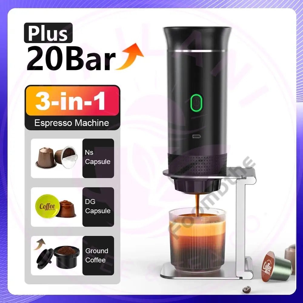 Portable Espresso Coffee Machine - 3in1 Travel Brew WTN Essentials