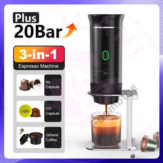 Portable Espresso Coffee Machine - 3in1 Travel Brew WTN Essentials