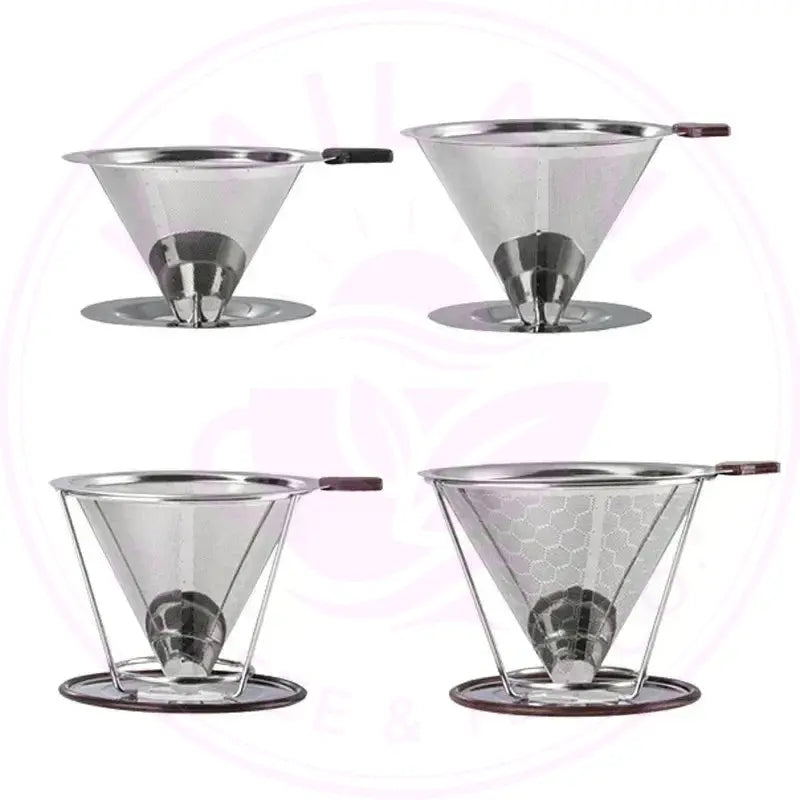 Reusable Coffee Filter Dripper - Double Layer Stainless Steel - Kailani Coffee & Tea Co.
