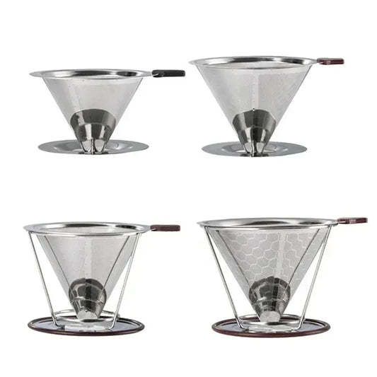 Reusable Coffee Filter Dripper - Double Layer Stainless Steel - Kailani Coffee & Tea Co.