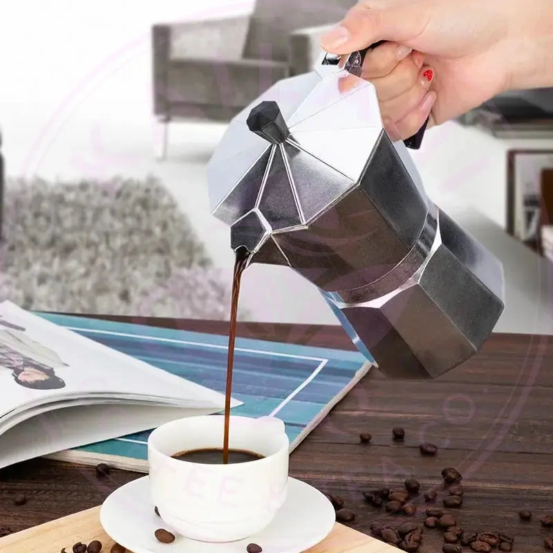 Moka Pot - Italian Octagonal Stainless Steel Coffee Maker