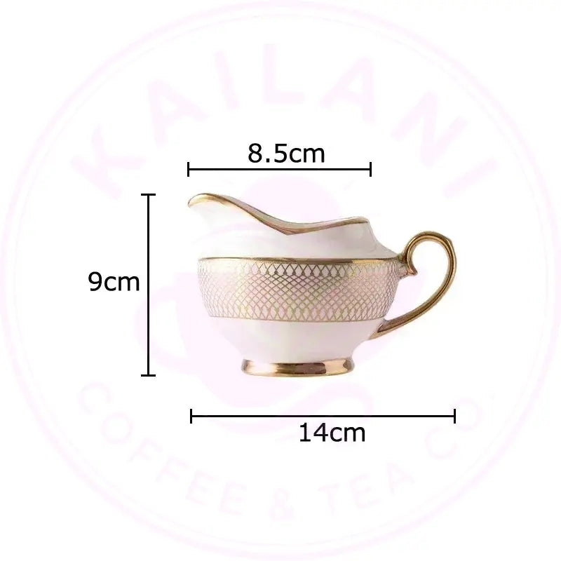Gold Ceramic Tea Set - Elegant Teapot - Kailani Coffee & Tea Co.