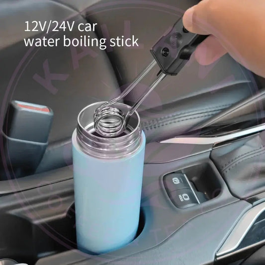 Portable Car Immersion Heater – 12V/24V Electric Coffee & Water Warmer