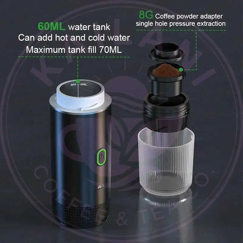 Portable Espresso Coffee Machine - 3in1 Travel Brew WTN Essentials