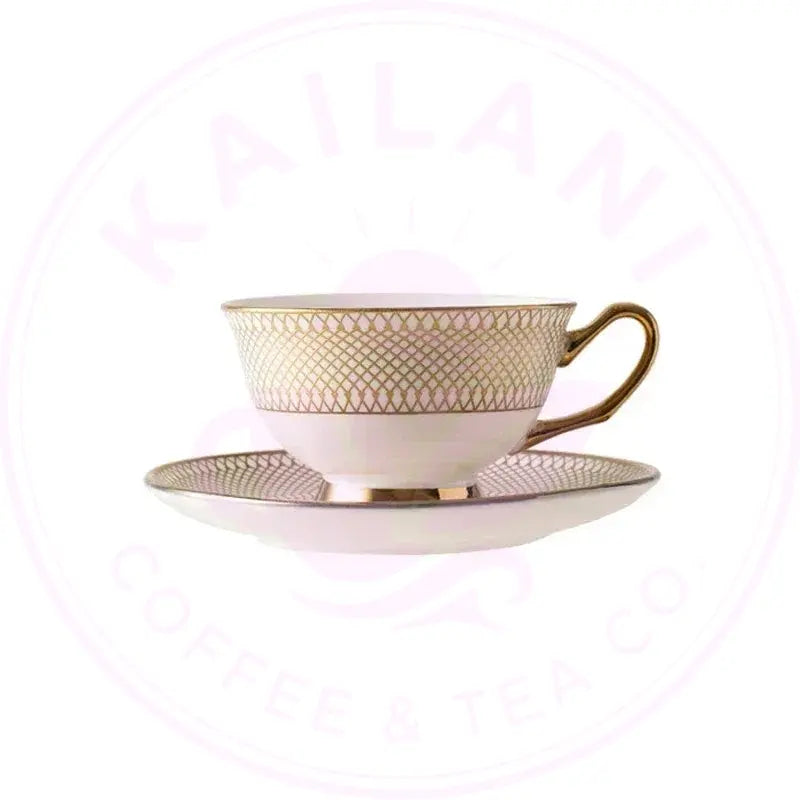 Gold Ceramic Tea Set - Elegant Teapot - Kailani Coffee & Tea Co.
