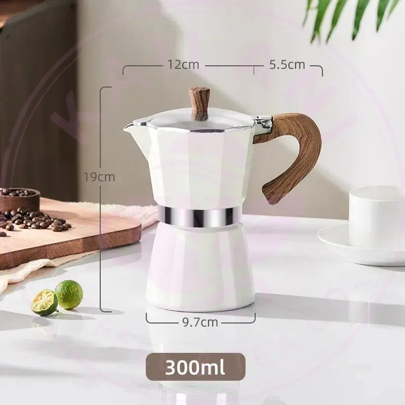 DecorBites™ 300ml Classic Coffee Machine by GIANXI: Aluminum Italian Stove Top Mocha Pot Decorbites