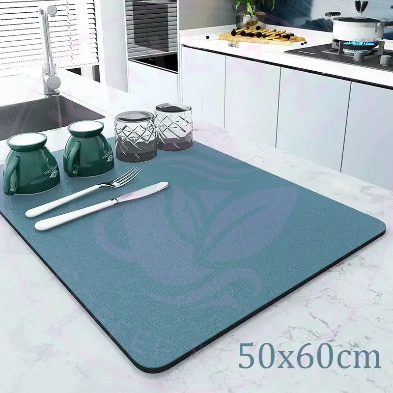 DecorBites™ Coffee Mat: Absorbent Dish Drying Mat for Kitchen Counter, Bar, Coffee Machine Decorbites