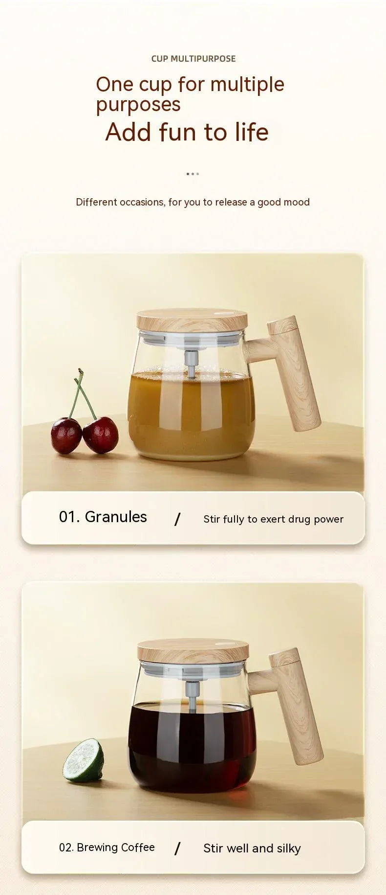 Self-Stirring Coffee Mug 400ML | Electric Automatic Mixing Cup - Kailani Coffee & Tea Co.