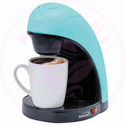 Brentwood Single Serve Coffee Maker with Porcelain Mug in Blue LuxuryLifeWay Online Store