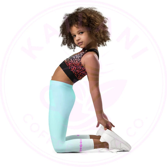 Kailani Hibiscus Wave Kids Leggings - Kailani Coffee & Tea Co.
