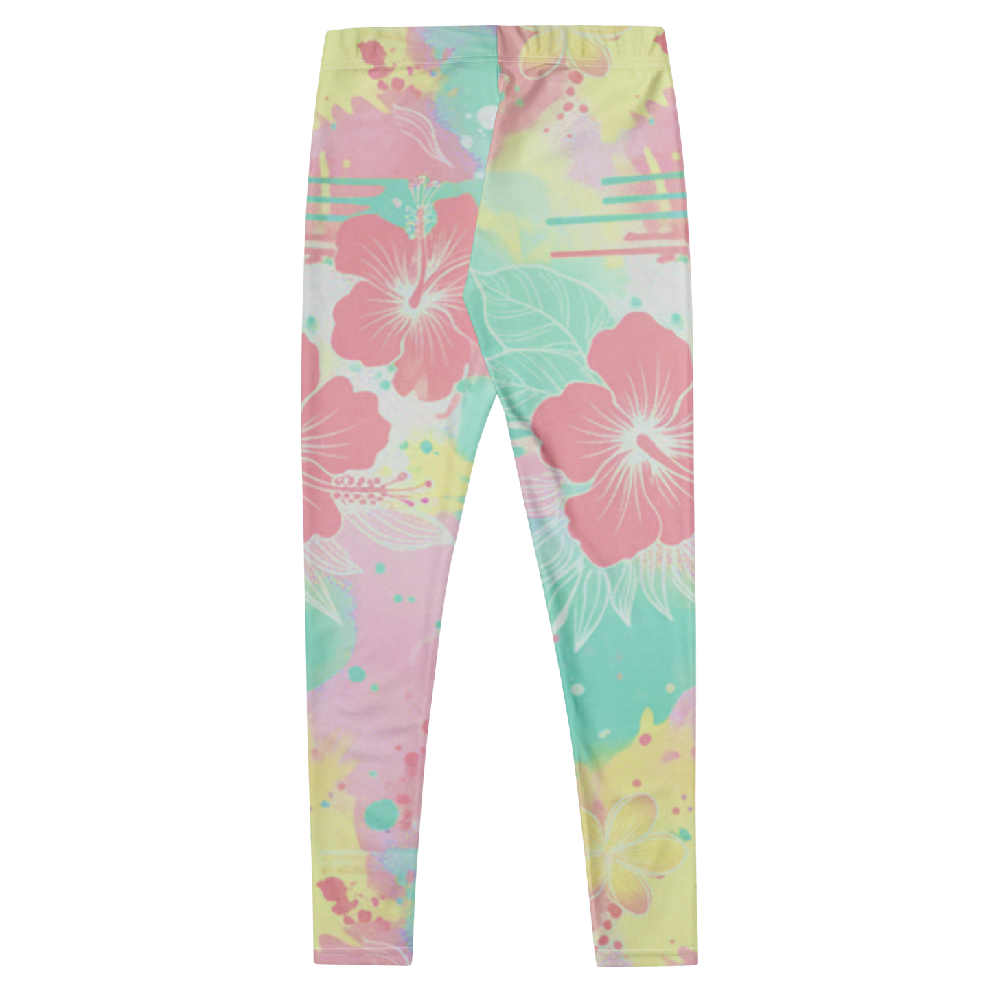 Kailani Hawaiian Floral Athletic Leggings - UPF 50+ Four-Way Stretch