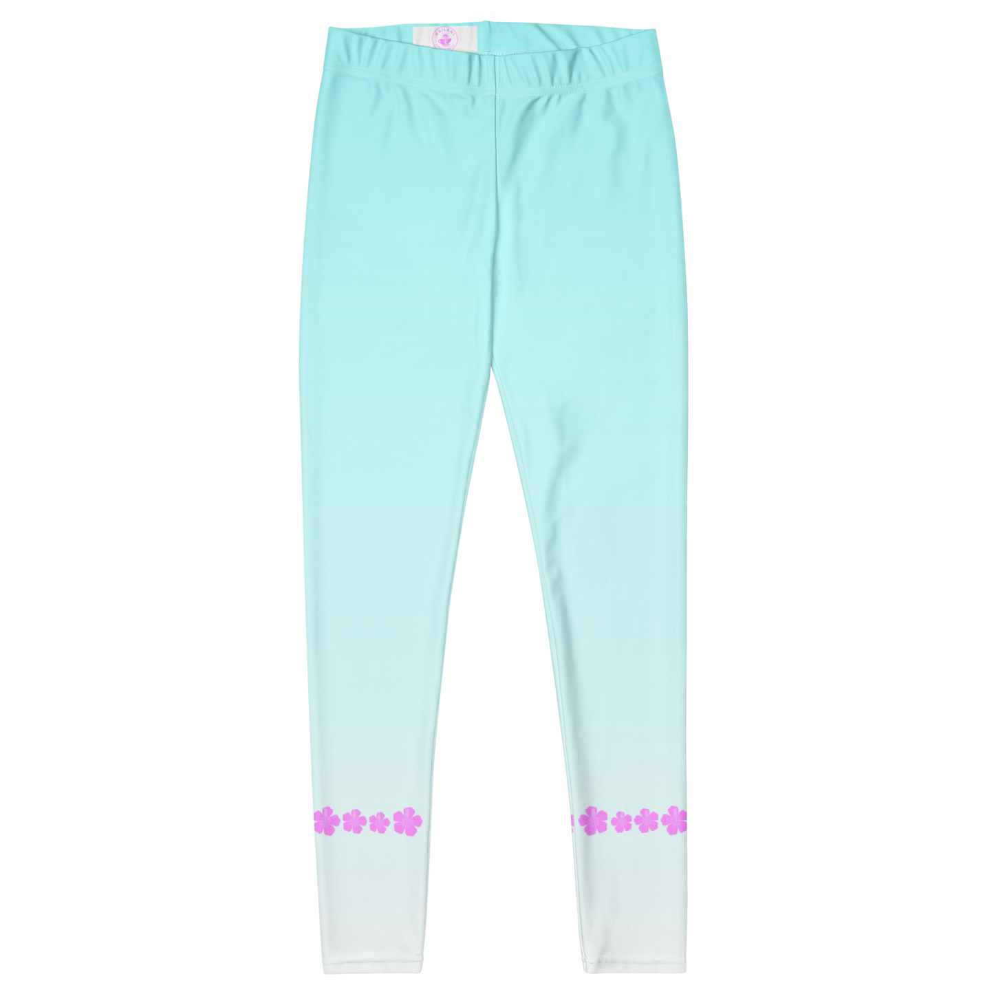 Kailani Hibiscus Wave Athletic Leggings - UPF 50+ Four-Way Stretch
