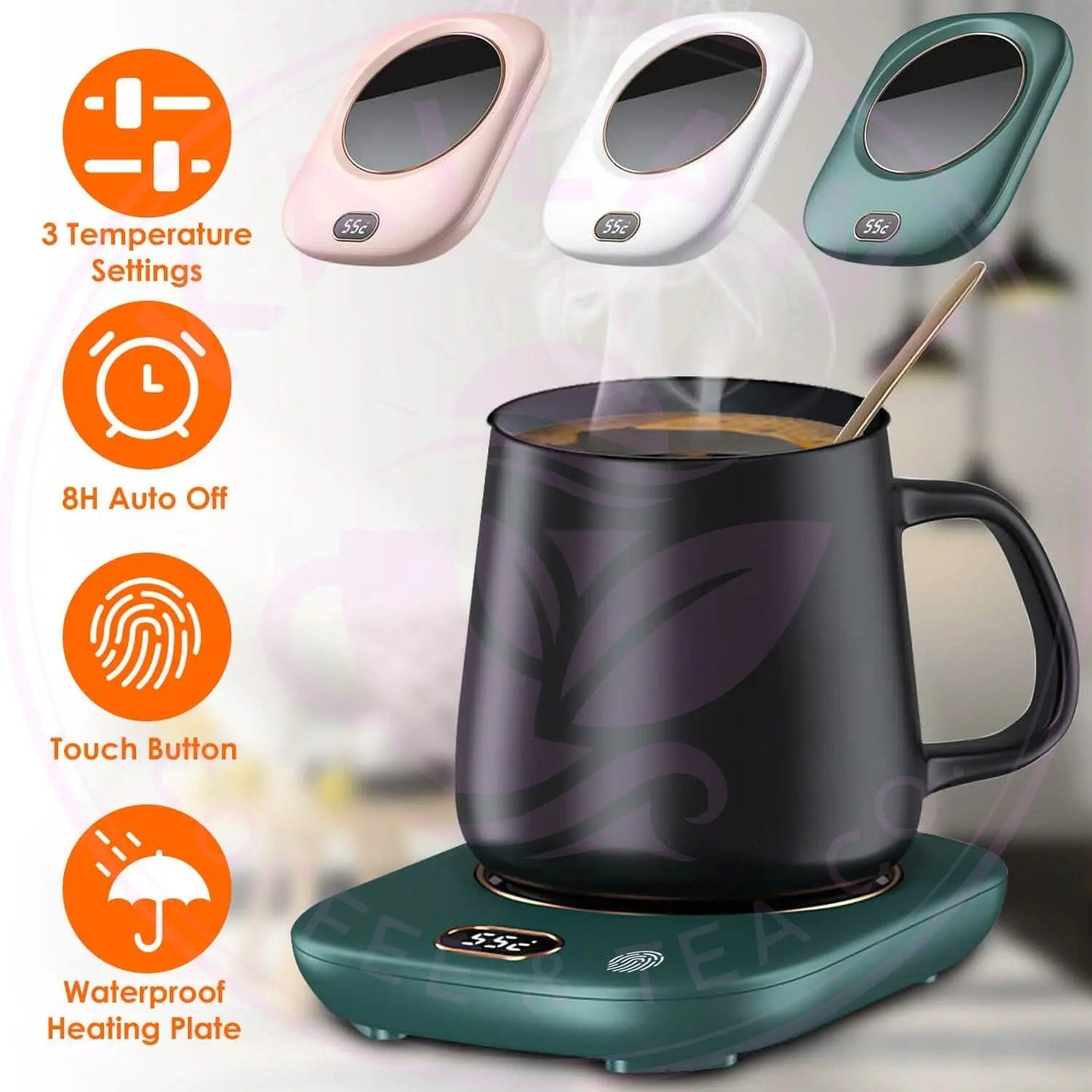 Auto Shut Off USB Coffee Mug Heating Plate with 3 Temperature Setting