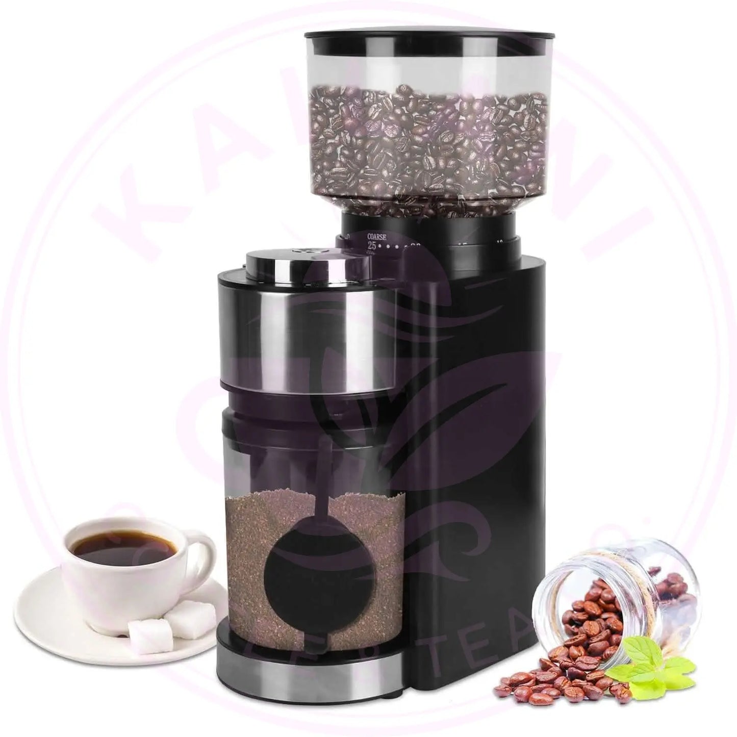 Conical Bur Coffee Bean Electric Grinder with 25 Grind Settings