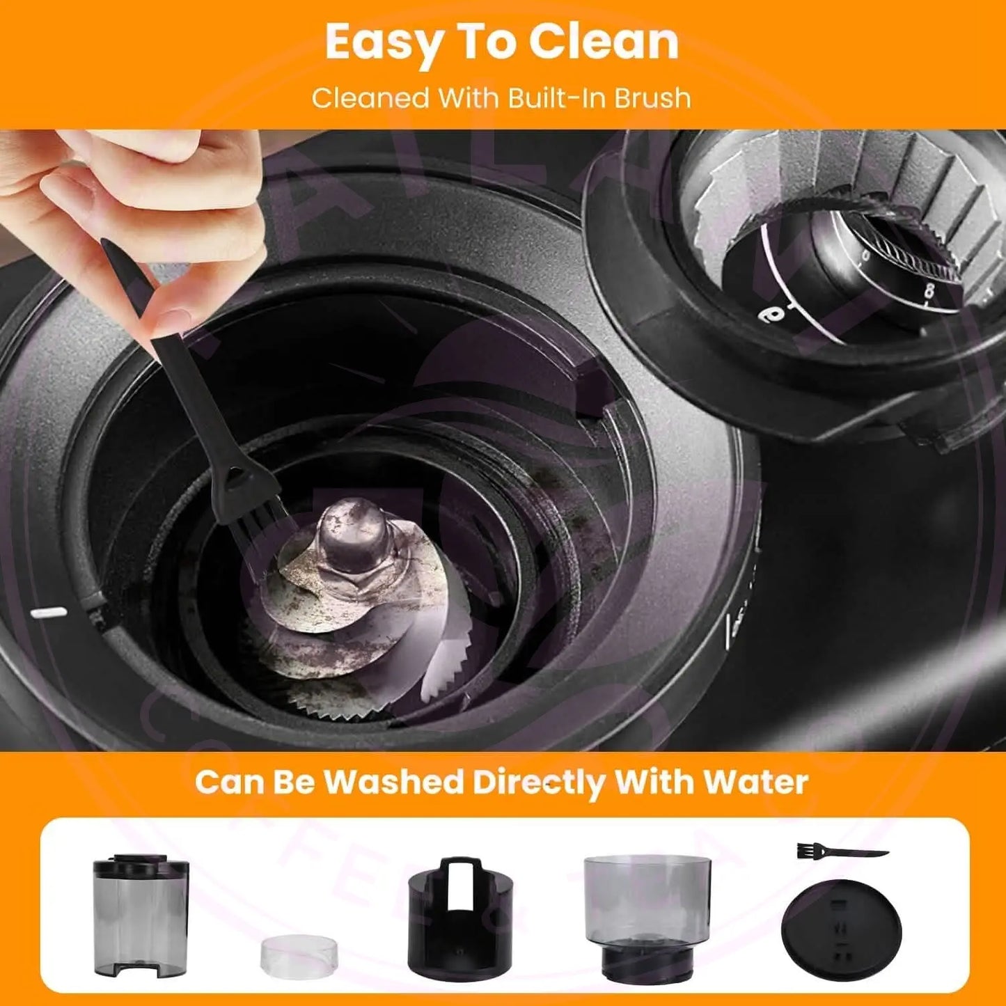 Conical Bur Coffee Bean Electric Grinder with 25 Grind Settings