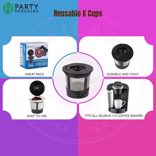 Upgrade Your Brew with Party Bargains Reusable Coffee Cups for 1.0 Brewers Elevate Marketplace