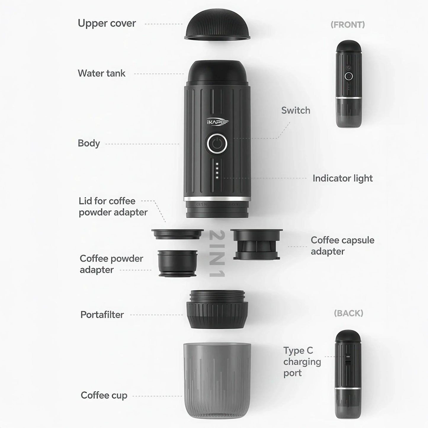 Portable Electric Espresso Maker - Brew Coffee Anywhere! - Kailani Coffee & Tea Co.