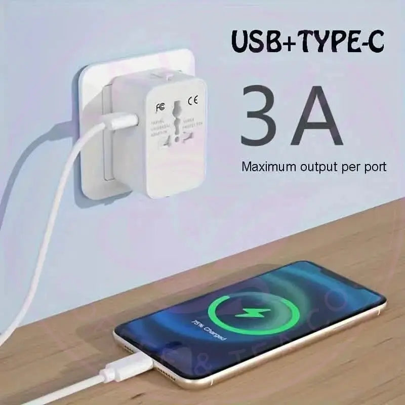 Travel Adapter Converter - All-in-One Worldwide Plug DailySale