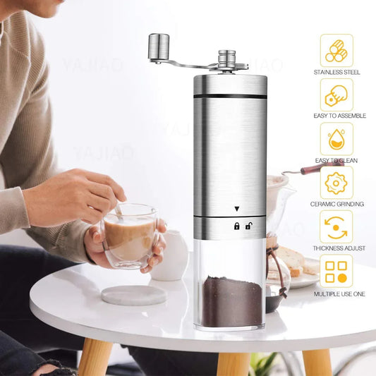 Mini Manual Coffee Grinder - Portable Hand Crank Burr Grinder for Fresh Coffee Anywhere - Kailani Coffee & Tea Co.