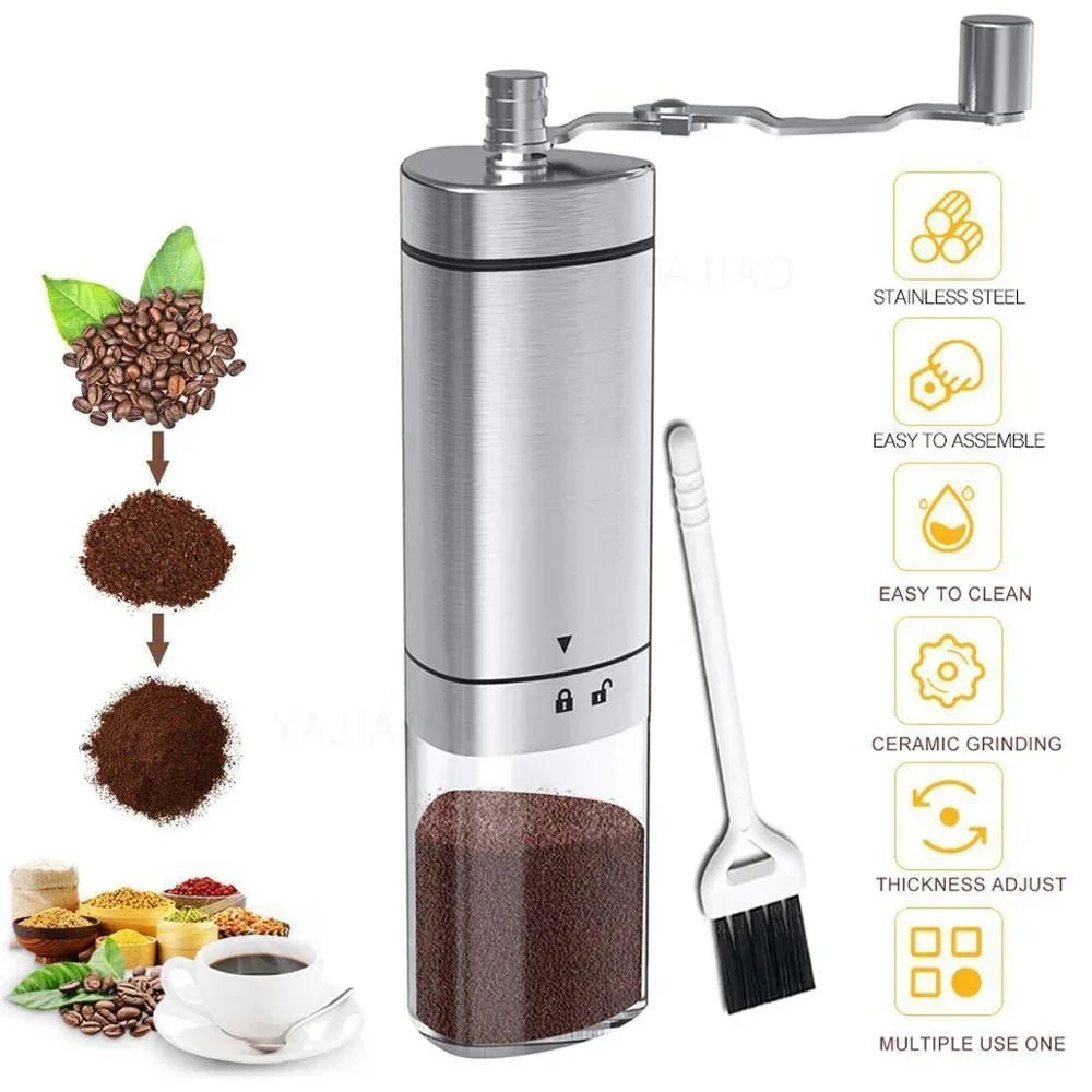 Mini Manual Coffee Grinder - Portable Hand Crank Burr Grinder for Fresh Coffee Anywhere - Kailani Coffee & Tea Co.