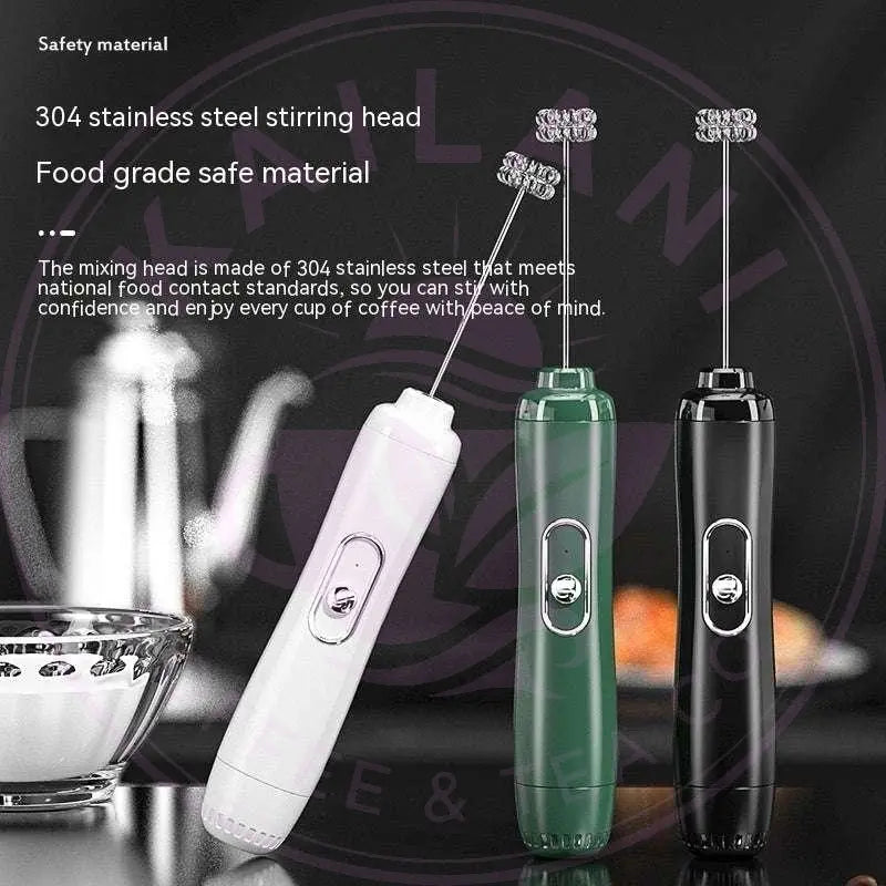 Milk Frother Egg Beater Coffee Frother Household Electric Milk Stirring Battery Handheld Blender Royalessencelux