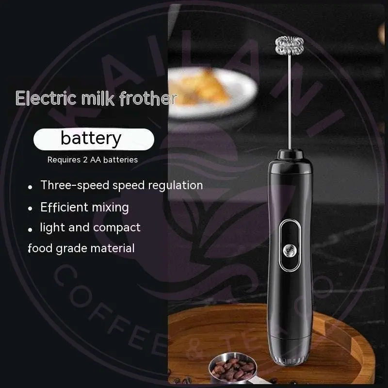 Milk Frother Egg Beater Coffee Frother Household Electric Milk Stirring Battery Handheld Blender Royalessencelux