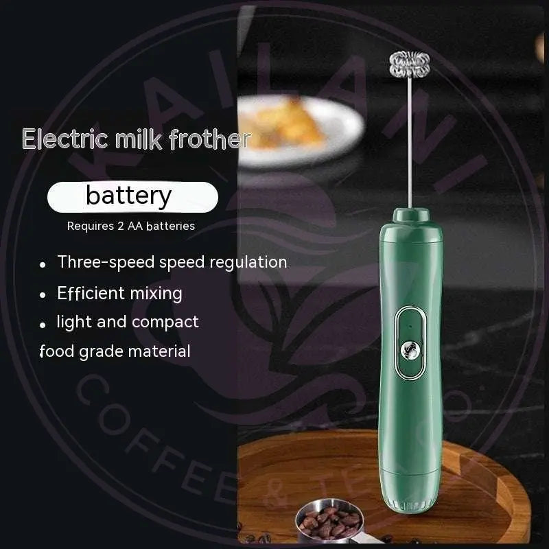 Milk Frother Egg Beater Coffee Frother Household Electric Milk Stirring Battery Handheld Blender Royalessencelux