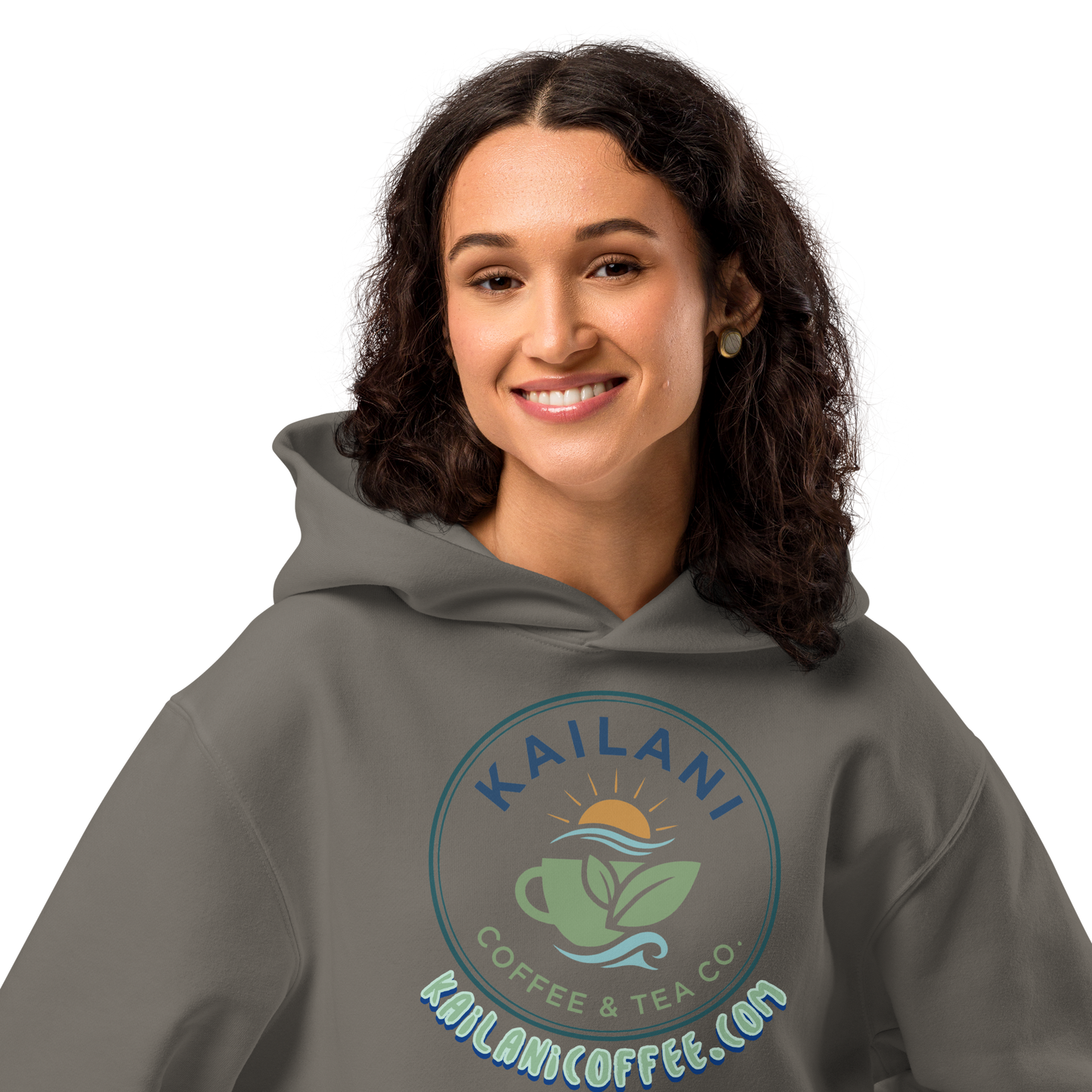 Kailani Coffee & Tea Co. Oversized Heavyweight Hoodie - Premium Logo Design