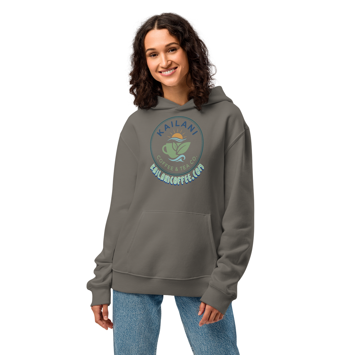 Kailani Coffee & Tea Co. Oversized Heavyweight Hoodie - Premium Logo Design