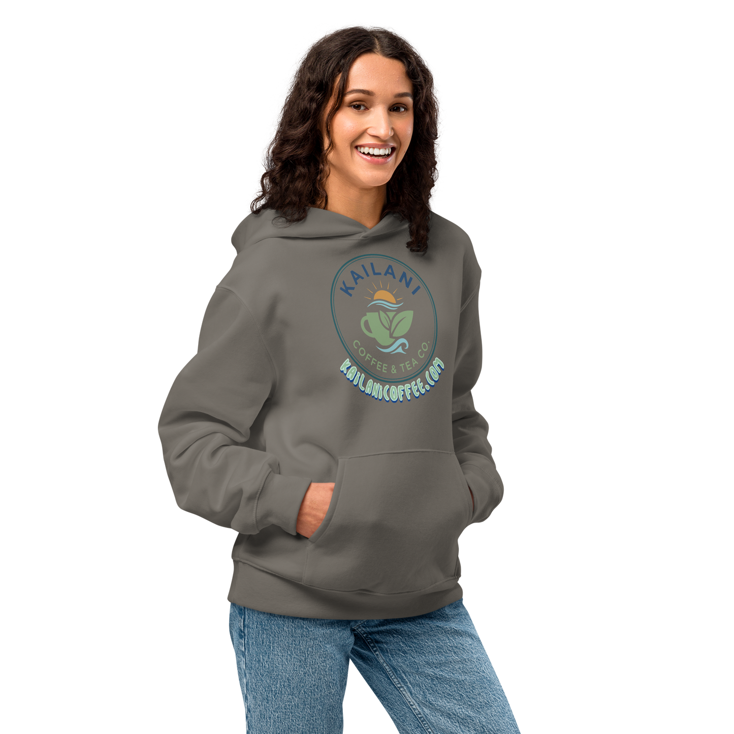 Kailani Coffee & Tea Co. Oversized Heavyweight Hoodie - Premium Logo Design