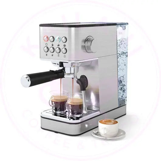 Espresso Machine 20 Bar - Costway Compact Silver